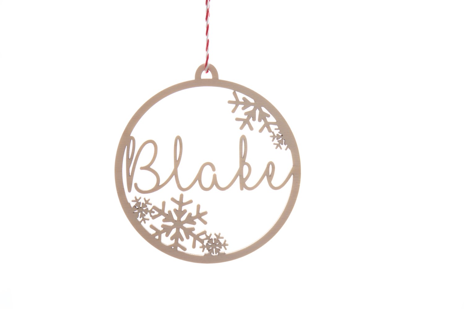 Image of Snow Flake Personalised Christmas Baubles 