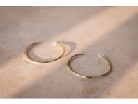 Image 5 of Minimal Hoops 3 sizes available in brass and recycled silver 