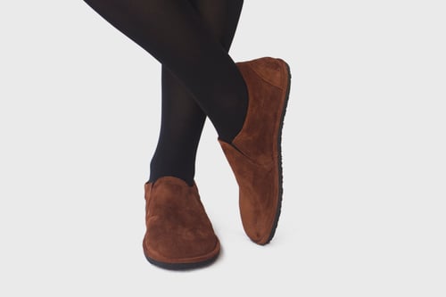 Image of Slip-On Sneakers in Spice Suede