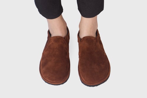 Image of Slip-On Sneakers in Spice Suede