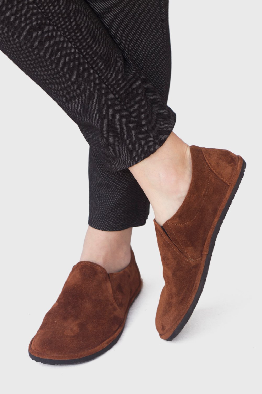 Image of Slip-On Sneakers in Spice Suede