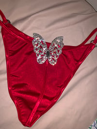 Image 2 of Red butterfly thong 