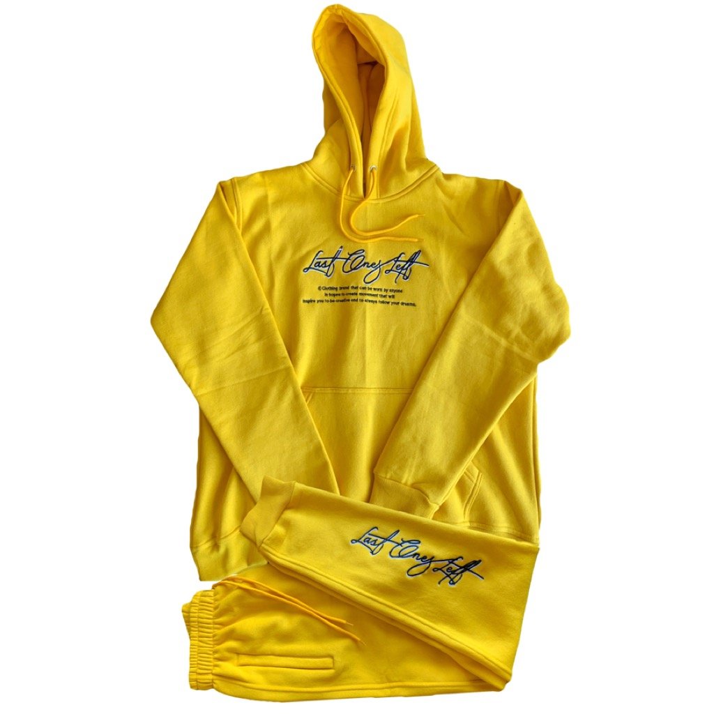 yellow sweatsuit set