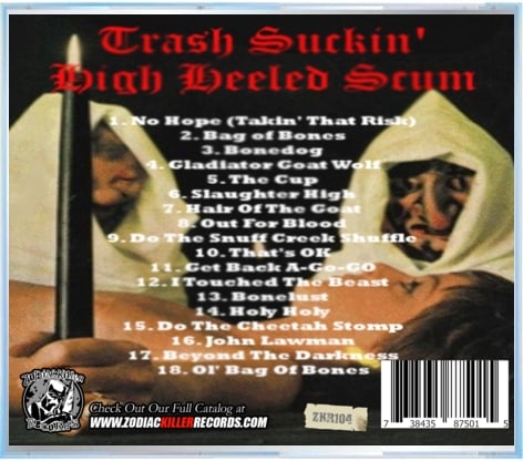Image of SWITCHBLADE CHEETAH "TRASH SUCKIN' HIGH-HEELED SCUM" CD