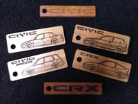 Image 2 of Wooden EF Civic Keychains