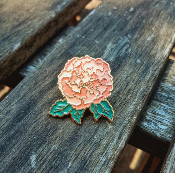 Image of Amber Flush Rose Lapel Pin