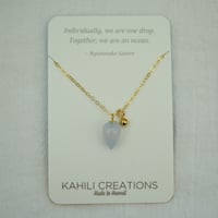 Image 4 of Periwinkle Chalcedony Acorn Necklace