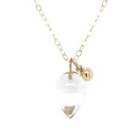 Image 1 of Rock Crystal Quartz Acorn Necklace