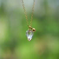 Image 4 of Rock Crystal Quartz Acorn Necklace