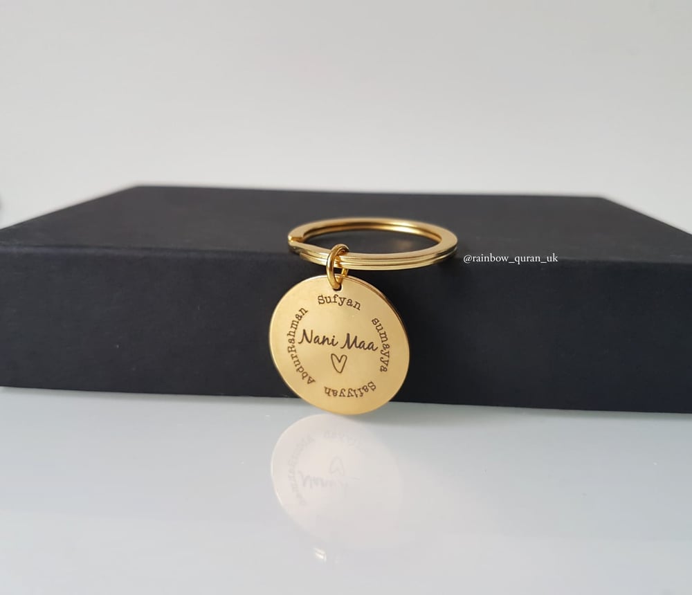 Image of Personalised Round Keyring 