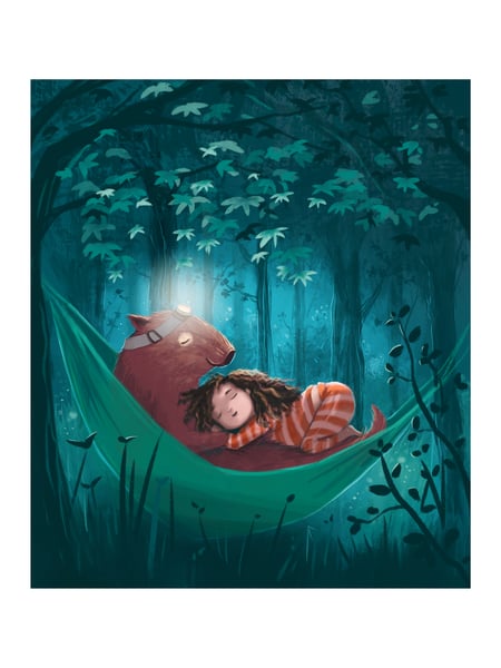 Image of Fine Art Print 'Wombat Snuggle'