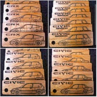 Image 3 of Wooden EF Civic Keychains