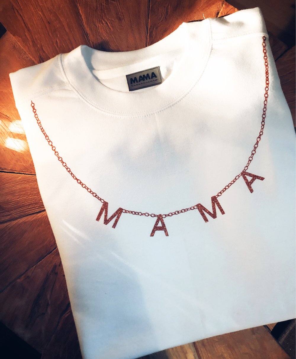 Image of Mama necklace detail sweater