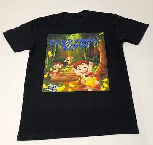 Image of Gifted Misfit EVERYBODY EATS shirt-black