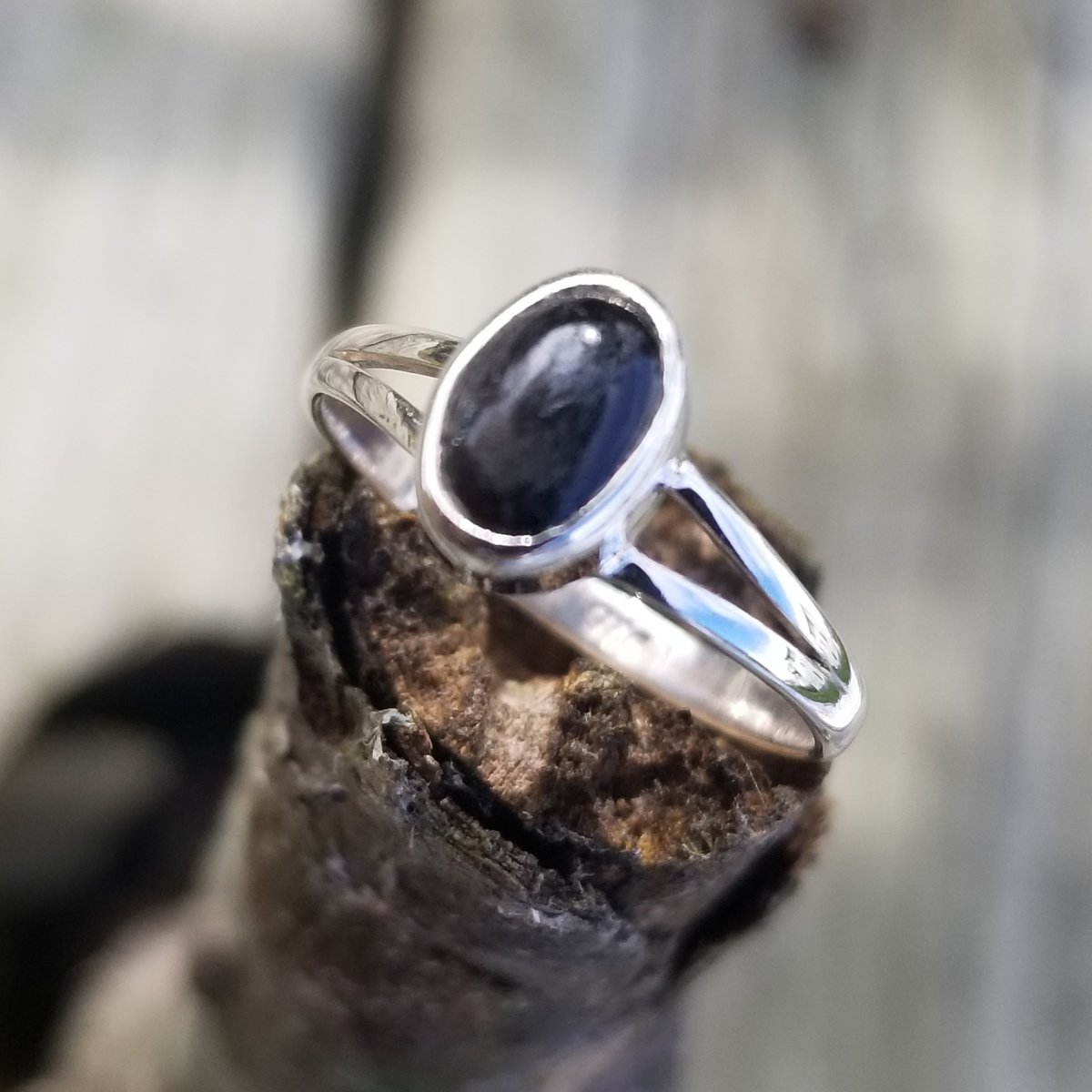 Image of Petite Noir Ring - Black Onyx in Sterling