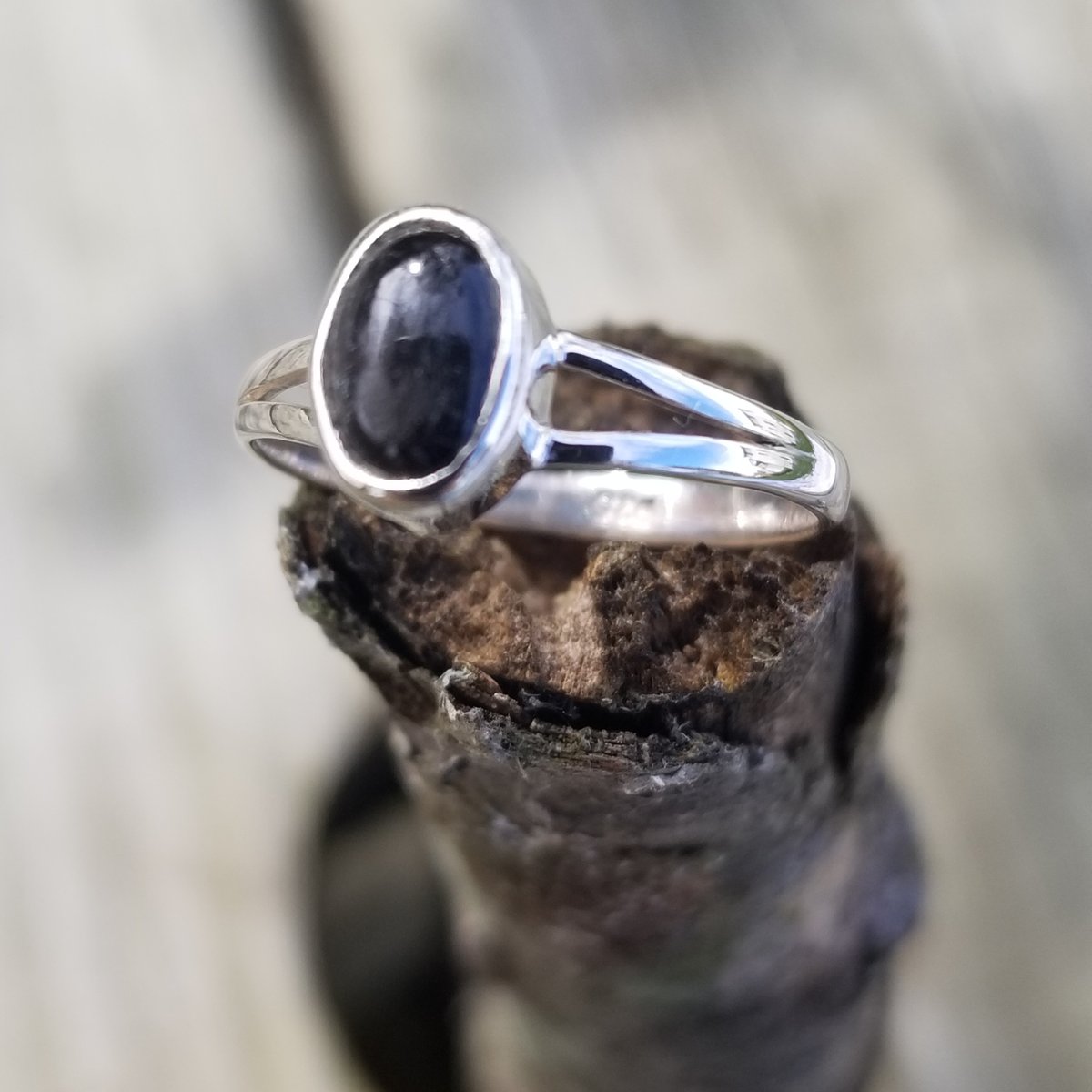 Image of Petite Noir Ring - Black Onyx in Sterling 