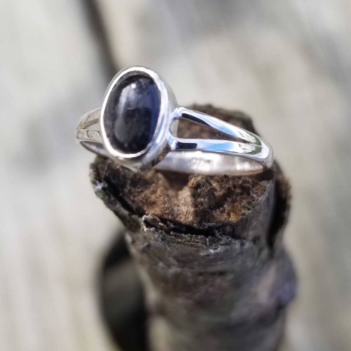 Image of Petite Noir Ring - Black Onyx in Sterling