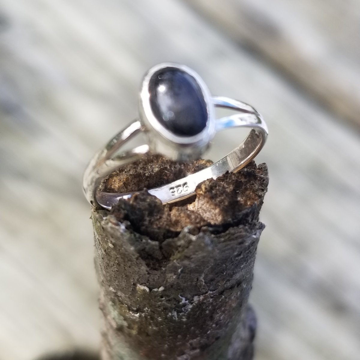 Image of Petite Noir Ring - Black Onyx in Sterling