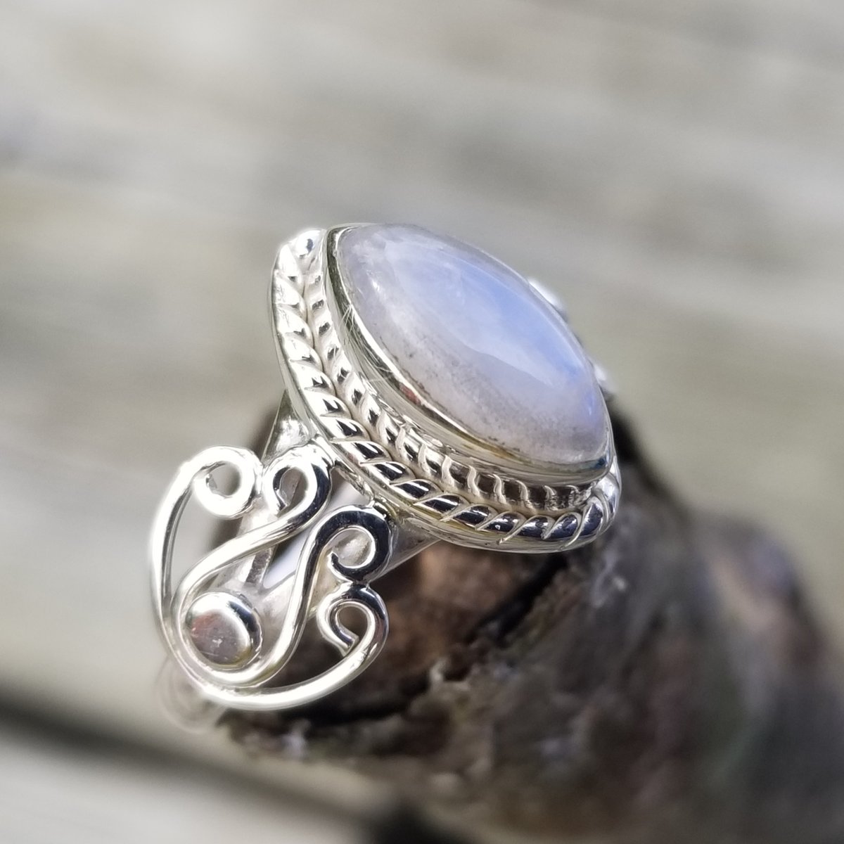 Image of Auria Ring - Moonstone in Sterling