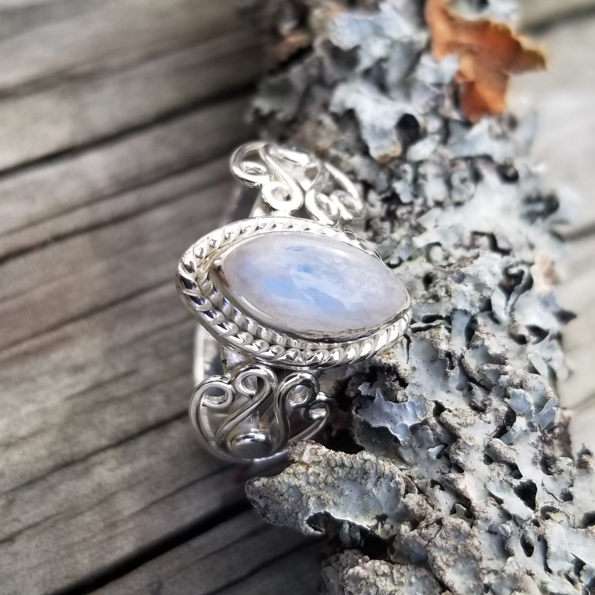 Auria Ring - Moonstone in Sterling | Alley's Loft