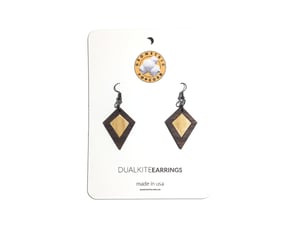 Image of DUAL KITE WOODEN EARRINGS