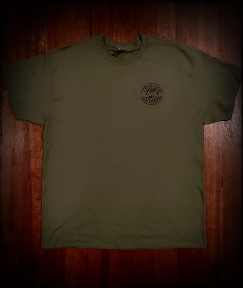Image of LIMITED Military Green Death Comes Knocking Tshirt