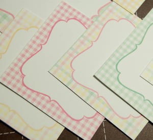 Image of Summer Gingham Journaling Cards - Set of 12