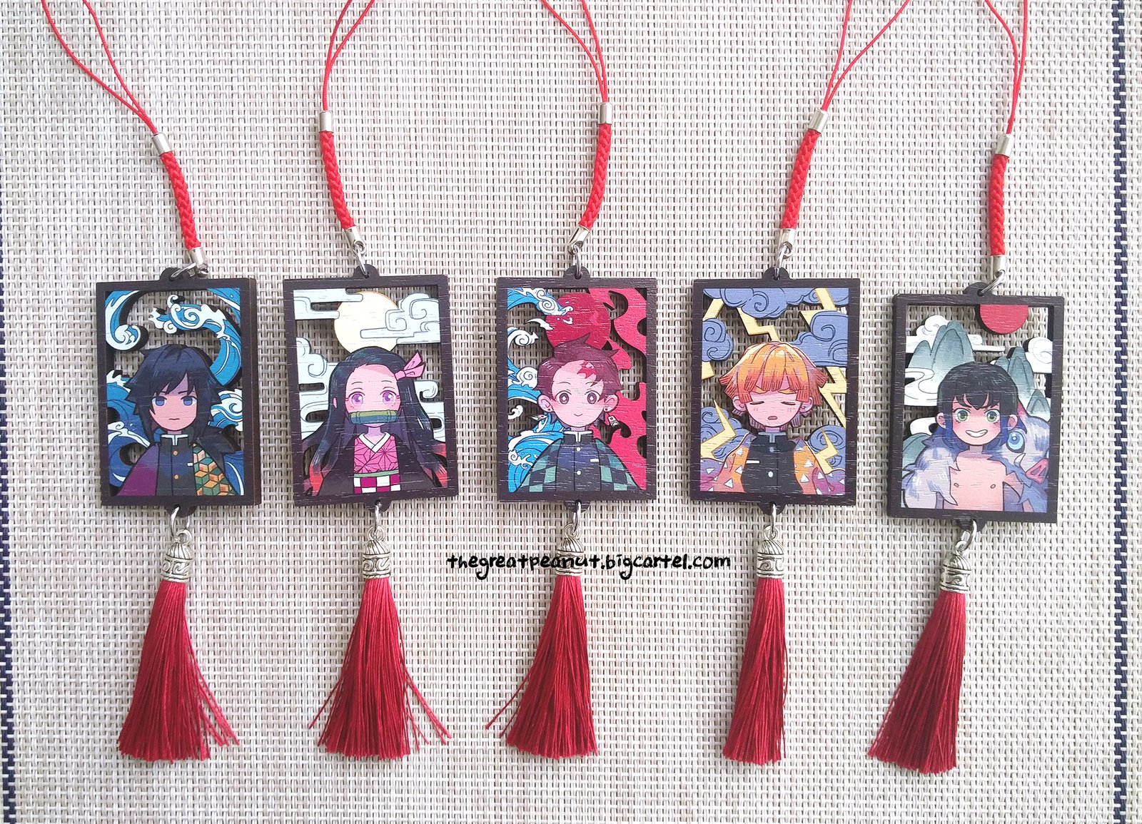 『KnY』Hanafuda Wooden Charms | art by pea!