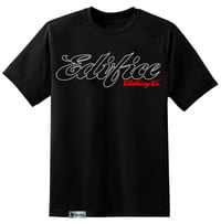 Image 1 of EDIFICE CLOTHING CLASSIC SCRIPT MEN'S 2 COLOR HAND PRINTED SHORT SLEEVE RED S-XXL