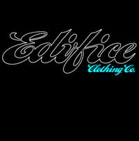 Image 2 of EDIFICE CLOTHING CLASSIC SCRIPT MEN'S 2 COLOR HAND PRINTED SHORT SLEEVE BLUE S-XXL