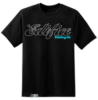 Image 1 of EDIFICE CLOTHING CLASSIC SCRIPT MEN'S 2 COLOR HAND PRINTED SHORT SLEEVE BLUE S-XXL