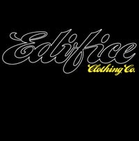 Image 2 of EDIFICE CLOTHING CLASSIC SCRIPT MEN'S 2 COLOR HAND PRINTED SHORT SLEEVE YELLOW S-XXL