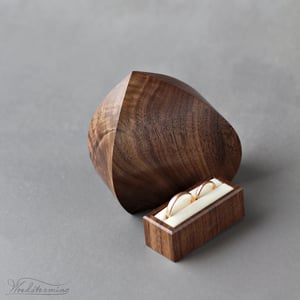 Image of Double ring box - wedding ring box - wedding ring holder inspired by the sea