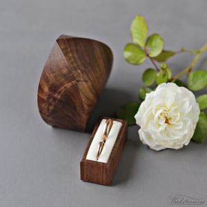 Image of Double ring box - wedding ring box - wedding ring holder inspired by the sea