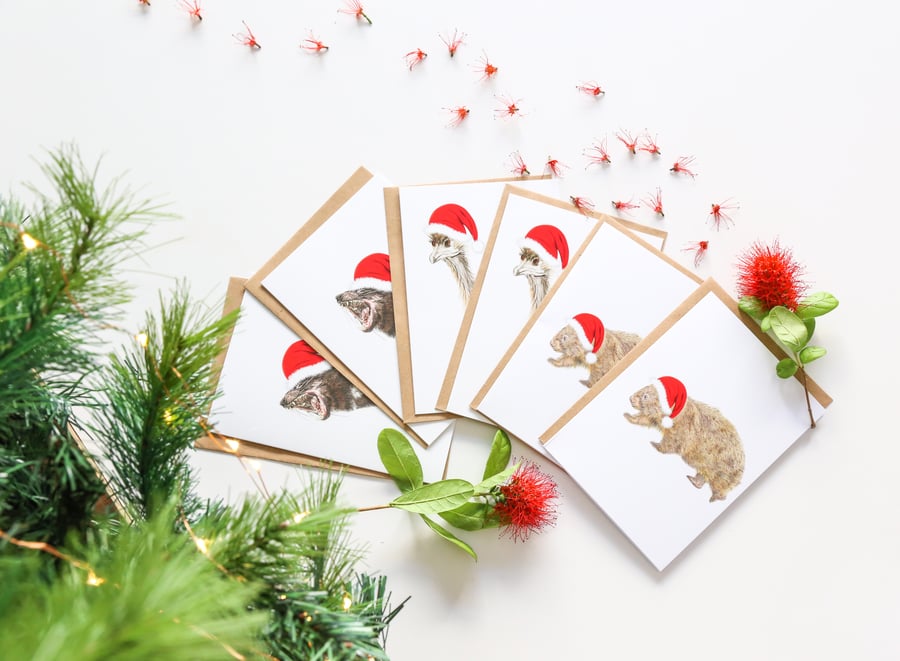 Image of Australiana Christmas Cards set