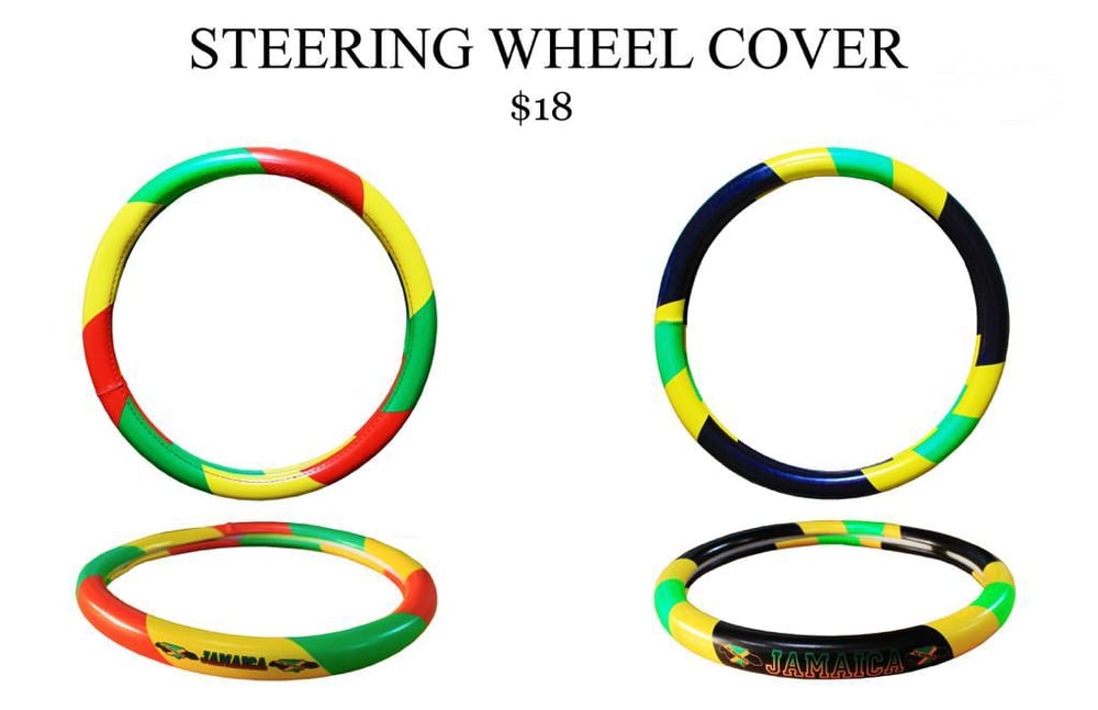 Rasta & Jamaican Flag steering wheel cover 