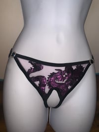 Image 1 of Crotchless dragon panties 