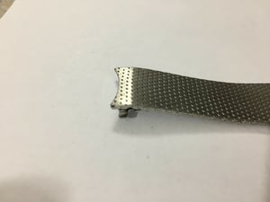 Image of VINTAGE MESH BULOVA MENS WATCH STRAP,18MM,CURVED LUGS.USED.