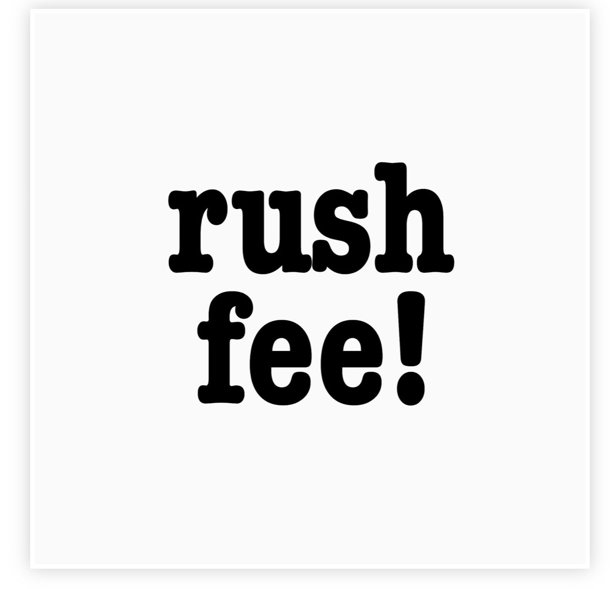 Image of Rush fee❗️