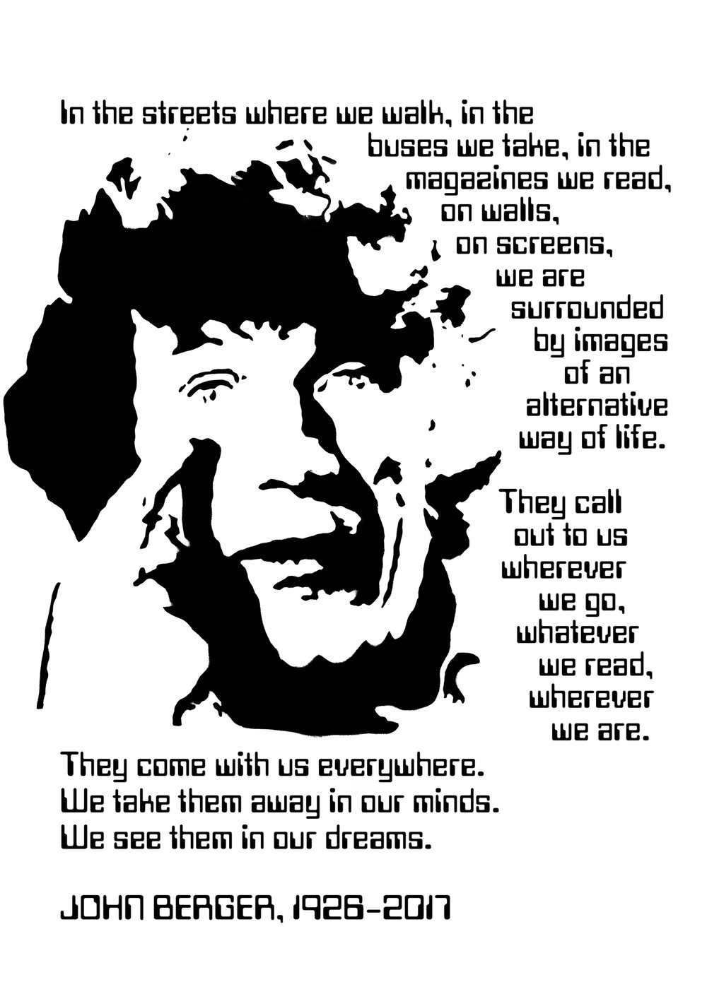 John Berger by Protest Stencil