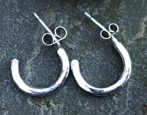 Small Solid 925 Silver Hoops