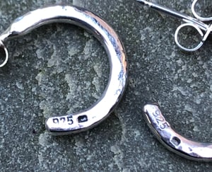 Small Solid 925 Silver Hoops