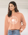 Peach Town Bizzness Women's Cropped Hoodie.