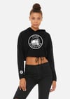 Black Town Bizzness Cropped Women's Hoodie.