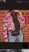 Cropped Fleece Pink Camo Jacket