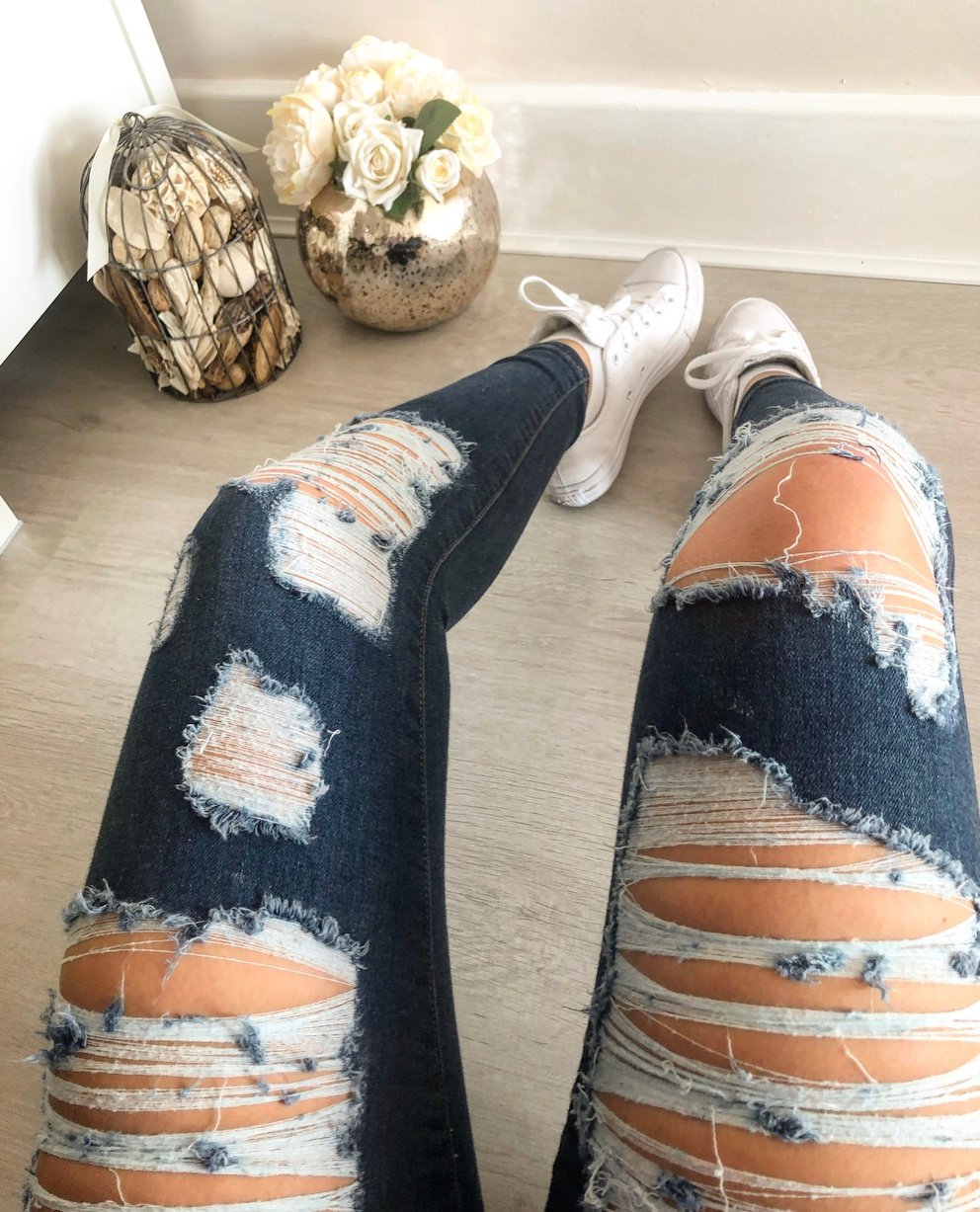 Image of Ola Distressed High Waisted Jeans