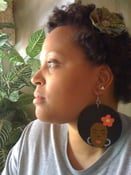 Image of 3" Handpainted Afro Earrings