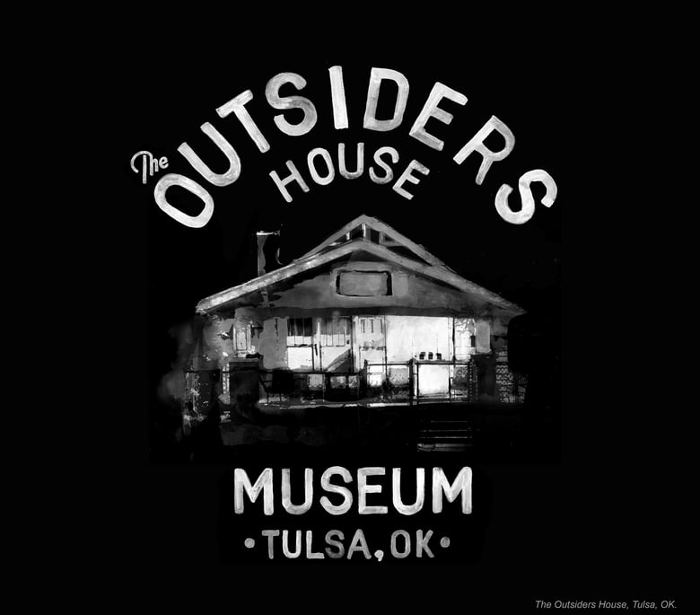 Image of The Outsiders House Museum "White Watercolor" by Artist Glenn Wolk. 