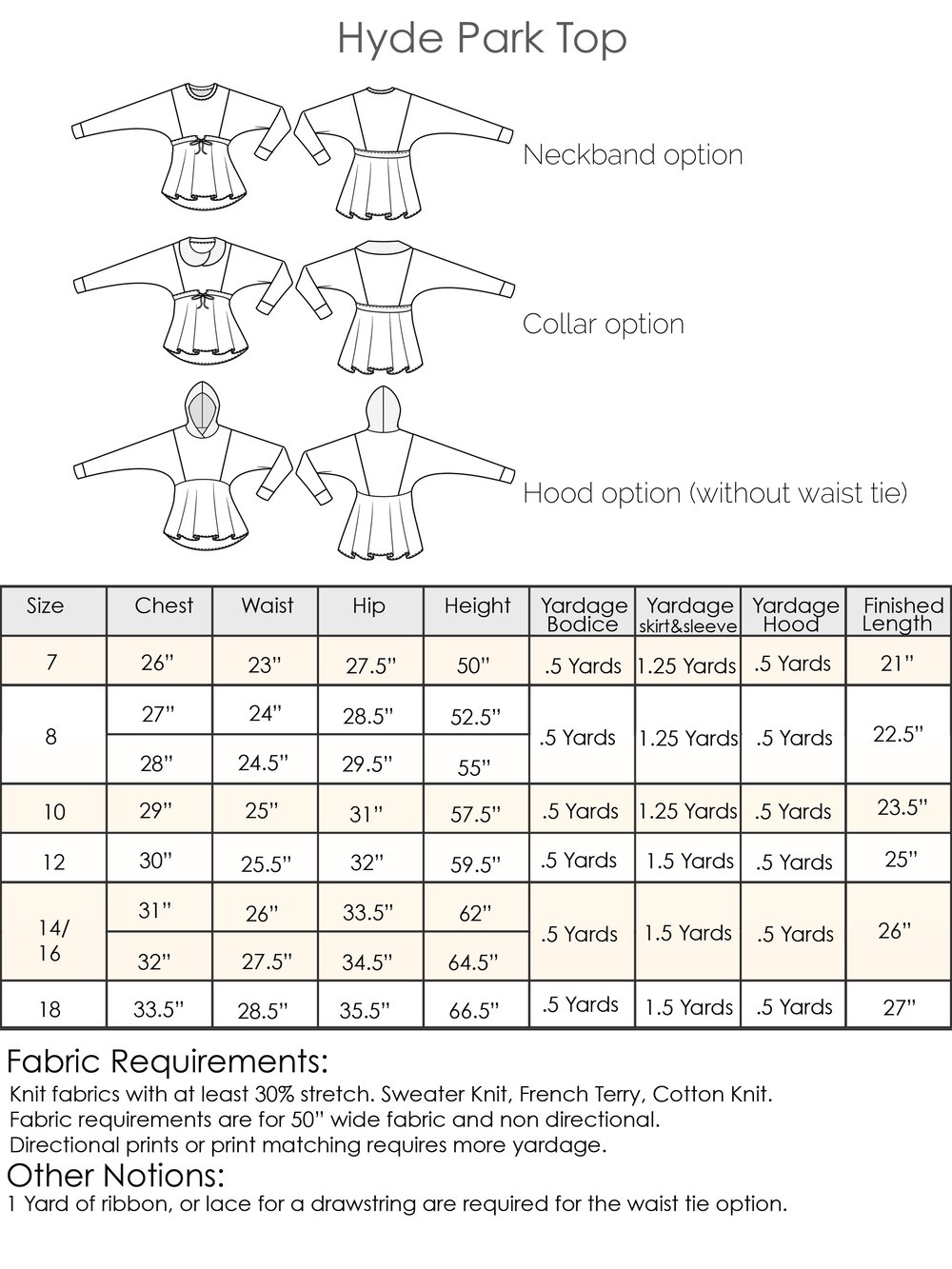 Hyde Park Top Tween/Teen Sizes