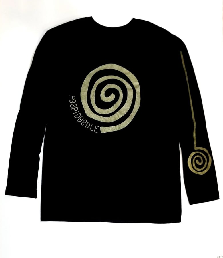 Image of Spirelle on black Longsleeve Tee 